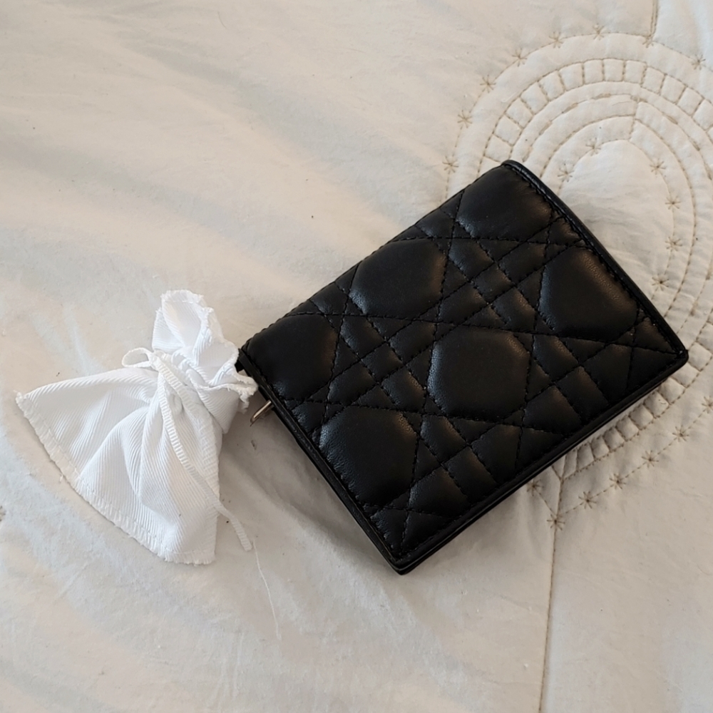 Christian Dior Black Lambskin Wallet